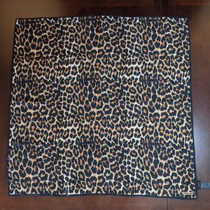 Coach Silk Scarf, 34 1/2" Square, Leopard Animal Print,  NWOT